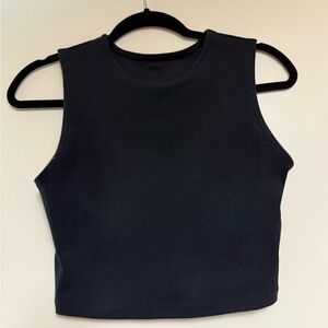Joah Brown Black Sleeveless Crop Top